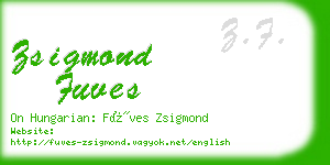 zsigmond fuves business card